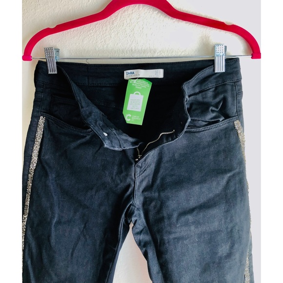 BRITISH!🇬🇧PARTY READY! Zara Z1975 Denim Low Rise Skinny Jeans🎉 - Picture 6 of 11